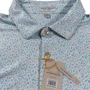 New Peter Millar Summer Collection Golf Shirt Performance Polo UPF 50+ Size XXL